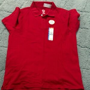 Wonder Nation Bright Red Kids Polo size 18 Husky